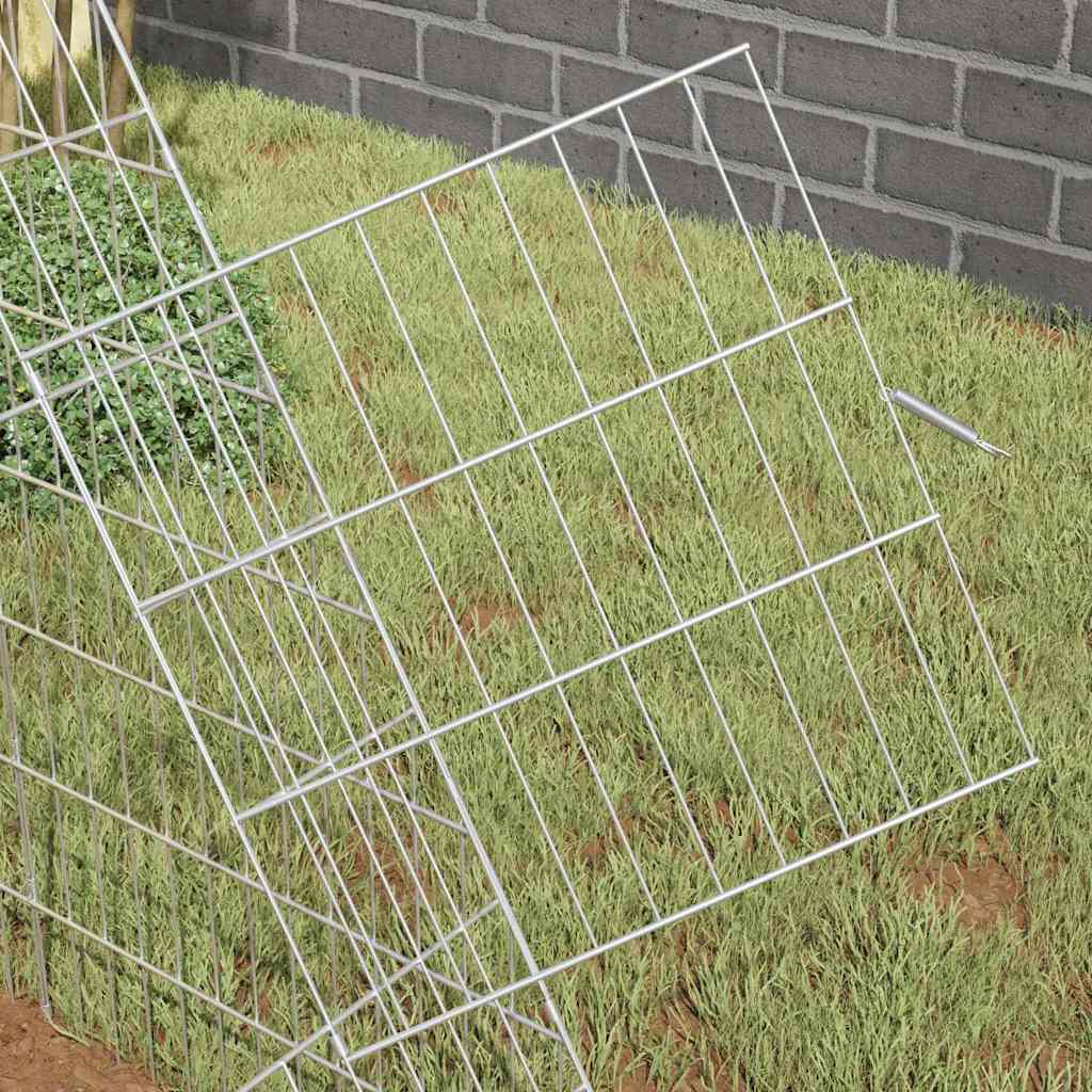 Gabbia per Conigli Argento 215 x 100 x 85 cm Acciaio zincato | homemem39