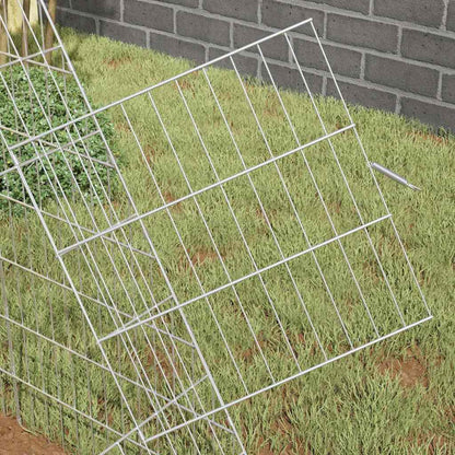 Gabbia per Conigli Argento 215 x 100 x 85 cm Acciaio zincato | homemem39