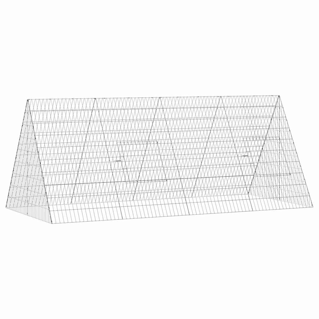 Gabbia per Conigli Argento 215 x 100 x 85 cm Acciaio zincato | homemem39