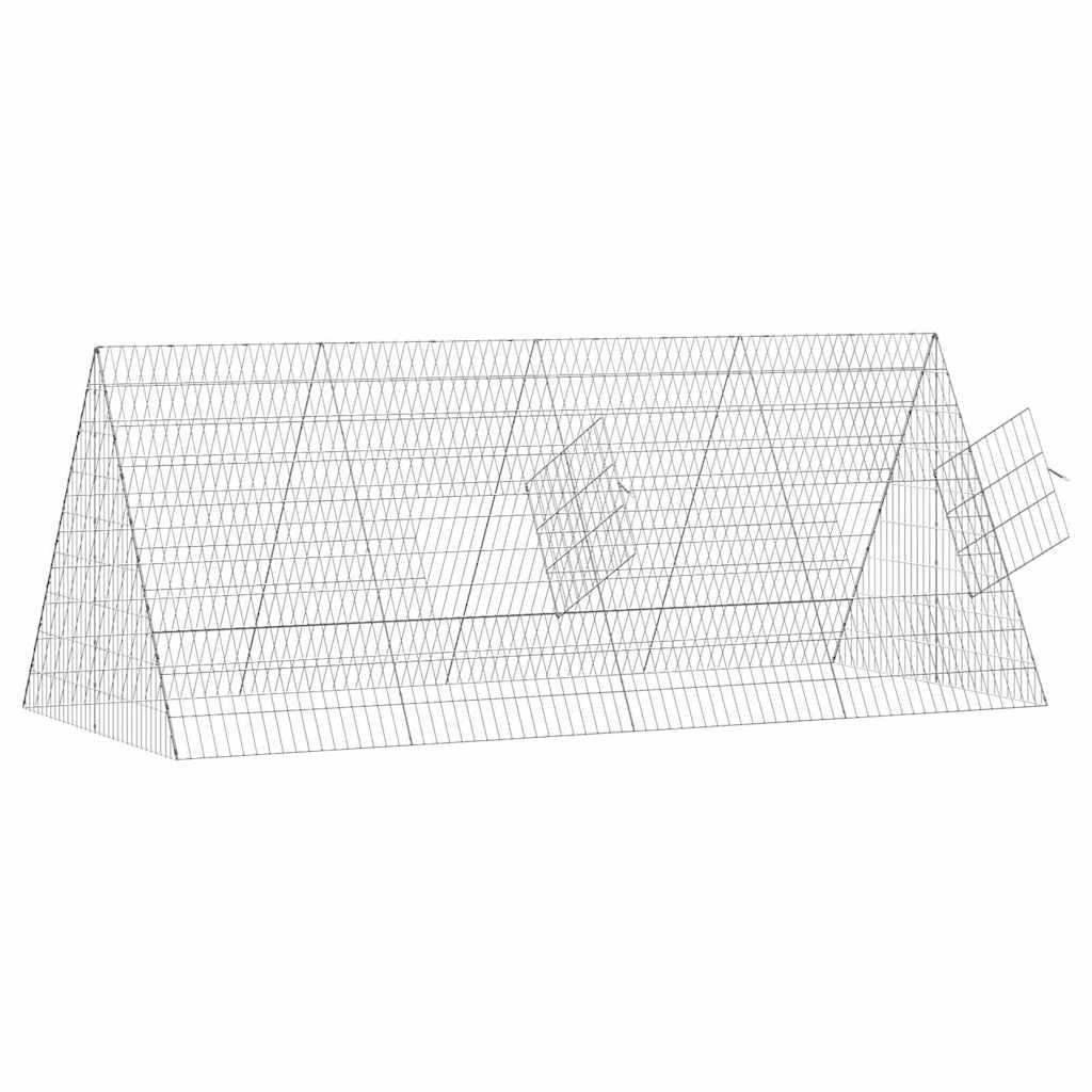 Gabbia per Conigli Argento 215 x 100 x 85 cm Acciaio zincato | homemem39
