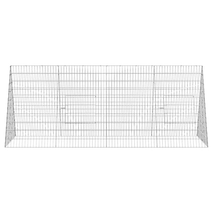 Gabbia per Conigli Argento 215 x 100 x 85 cm Acciaio zincato | homemem39