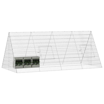 Gabbia per Conigli Argento 215 x 100 x 85 cm Acciaio zincato
