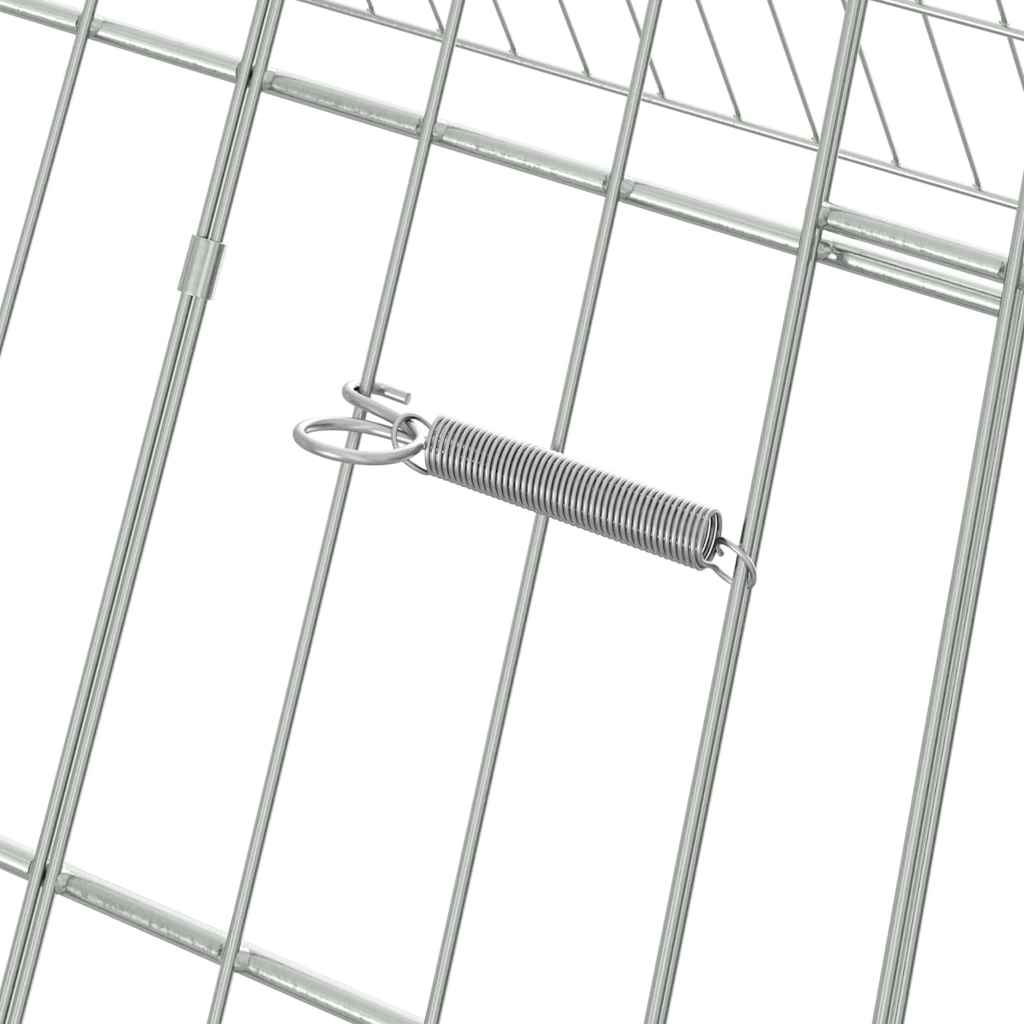 Gabbia per Conigli Argento 430 x 100 x 85 cm Acciaio zincato | homemem39
