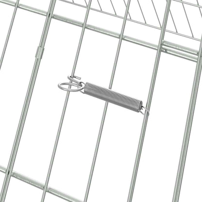 Gabbia per Conigli Argento 430 x 100 x 85 cm Acciaio zincato | homemem39