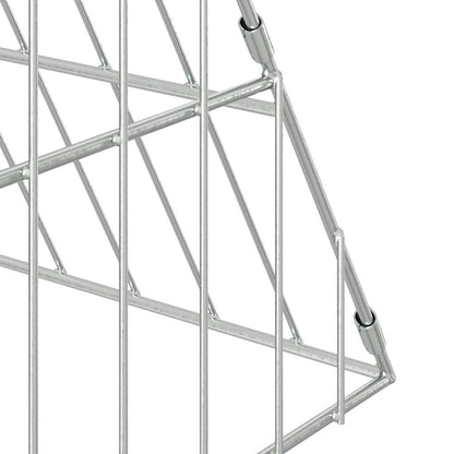 Gabbia per Conigli Argento 430 x 100 x 85 cm Acciaio zincato