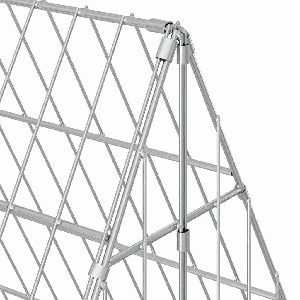 Gabbia per Conigli Argento 430 x 100 x 85 cm Acciaio zincato