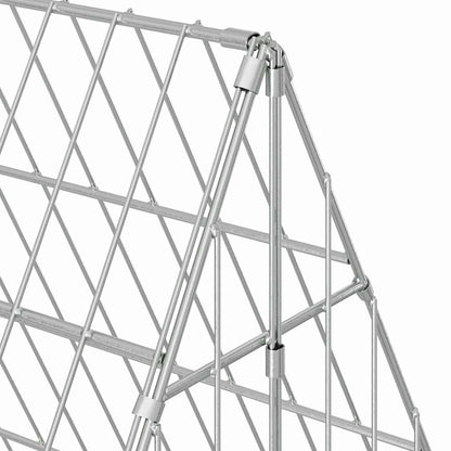 Gabbia per Conigli Argento 430 x 100 x 85 cm Acciaio zincato