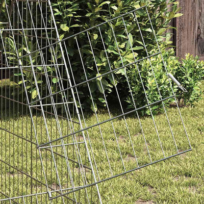Gabbia per Conigli Argento 430 x 100 x 85 cm Acciaio zincato | homemem39