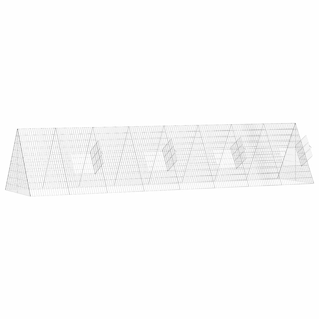Gabbia per Conigli Argento 430 x 100 x 85 cm Acciaio zincato