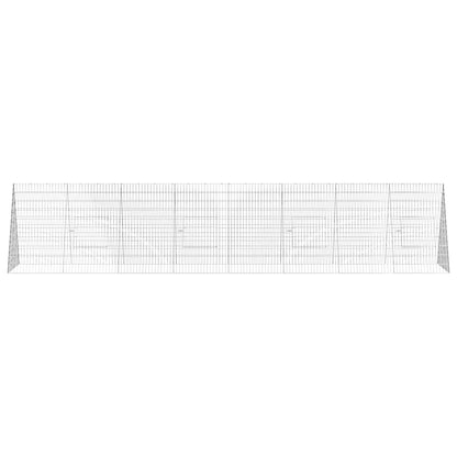 Gabbia per Conigli Argento 430 x 100 x 85 cm Acciaio zincato | homemem39