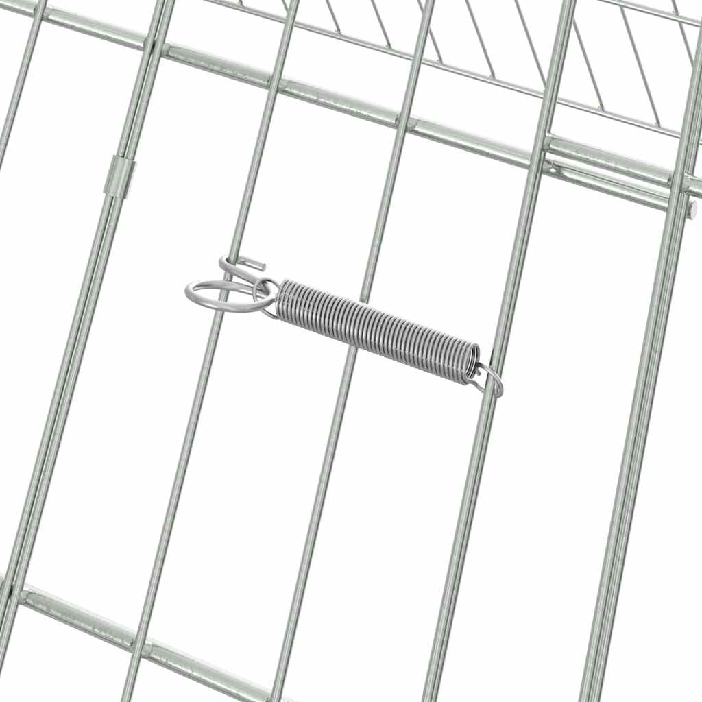 Gabbia per Conigli Argento 650 x 100 x 85 cm Acciaio zincato | homemem39