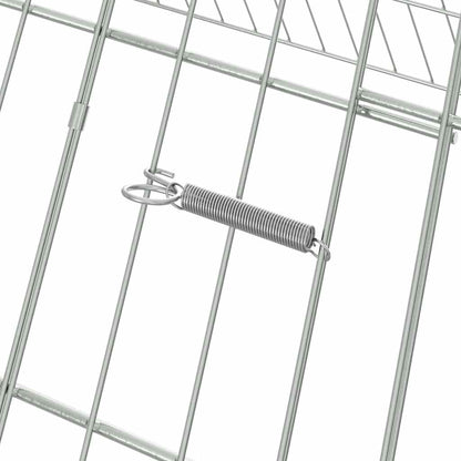 Gabbia per Conigli Argento 650 x 100 x 85 cm Acciaio zincato | homemem39