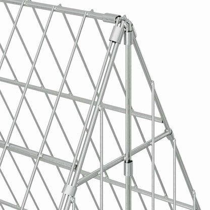 Gabbia per Conigli Argento 650 x 100 x 85 cm Acciaio zincato