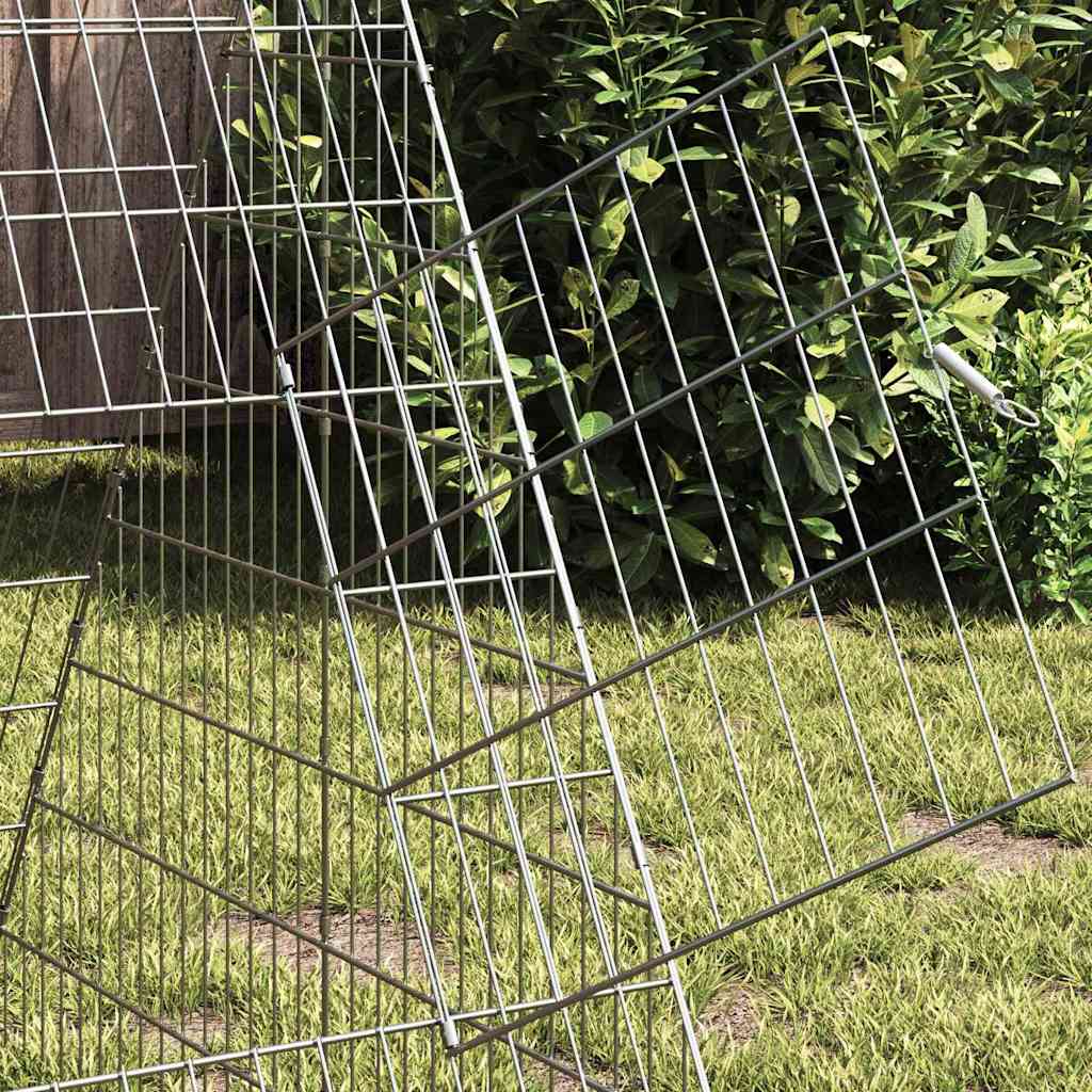 Gabbia per Conigli Argento 650 x 100 x 85 cm Acciaio zincato | homemem39