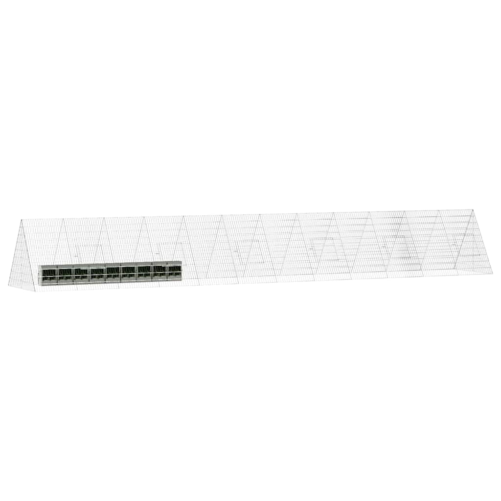 Gabbia per Conigli Argento 650 x 100 x 85 cm Acciaio zincato | homemem39