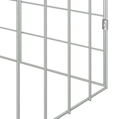 Gabbia per Conigli Argento 100 x 78 x 78 cm Acciaio zincato