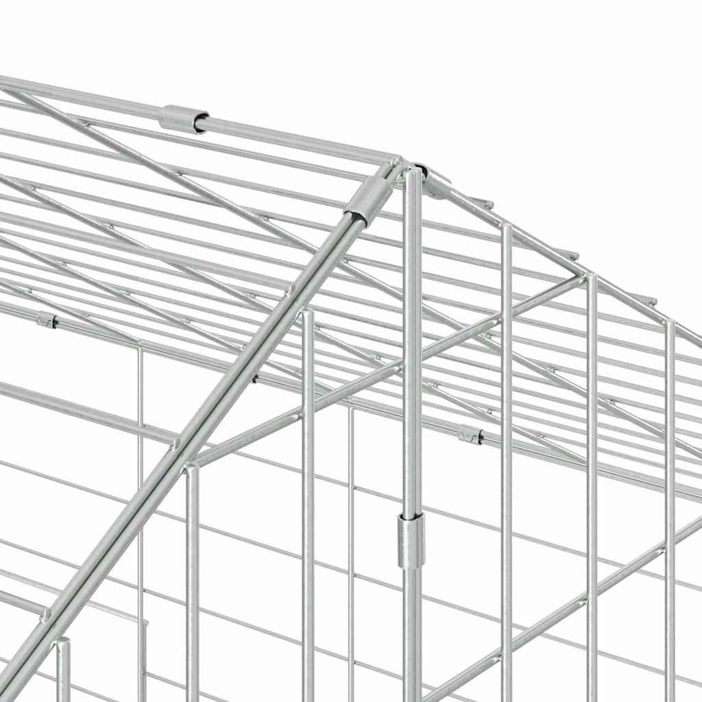 Gabbia per Conigli Argento 100 x 78 x 78 cm Acciaio zincato