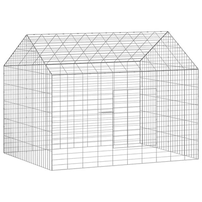 Gabbia per Conigli Argento 100 x 78 x 78 cm Acciaio zincato
