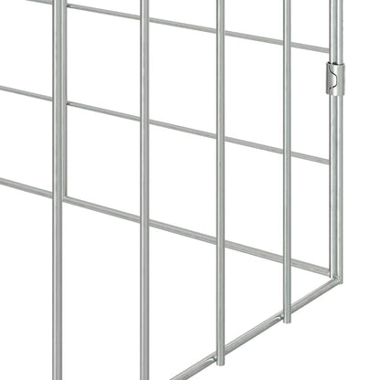 Gabbia per Conigli Argento 200 x 78 x 78 cm Acciaio zincato