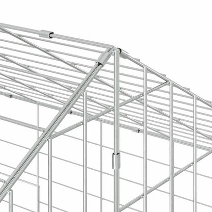 Gabbia per Conigli Argento 200 x 78 x 78 cm Acciaio zincato