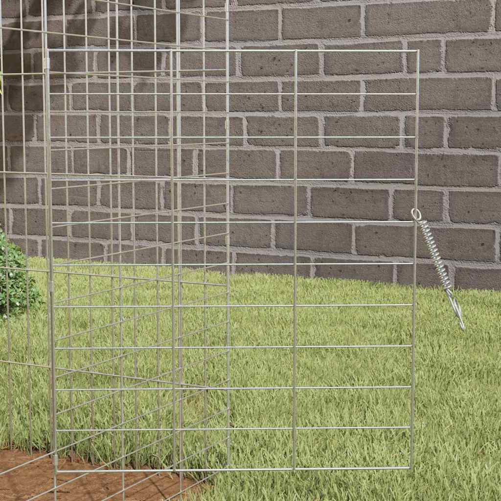 Gabbia per Conigli Argento 200 x 78 x 78 cm Acciaio zincato | homemem39