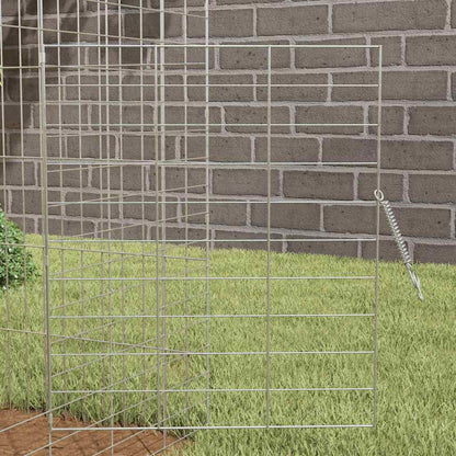 Gabbia per Conigli Argento 200 x 78 x 78 cm Acciaio zincato | homemem39