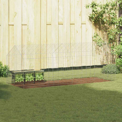 Gabbia per Conigli Argento 200 x 78 x 78 cm Acciaio zincato