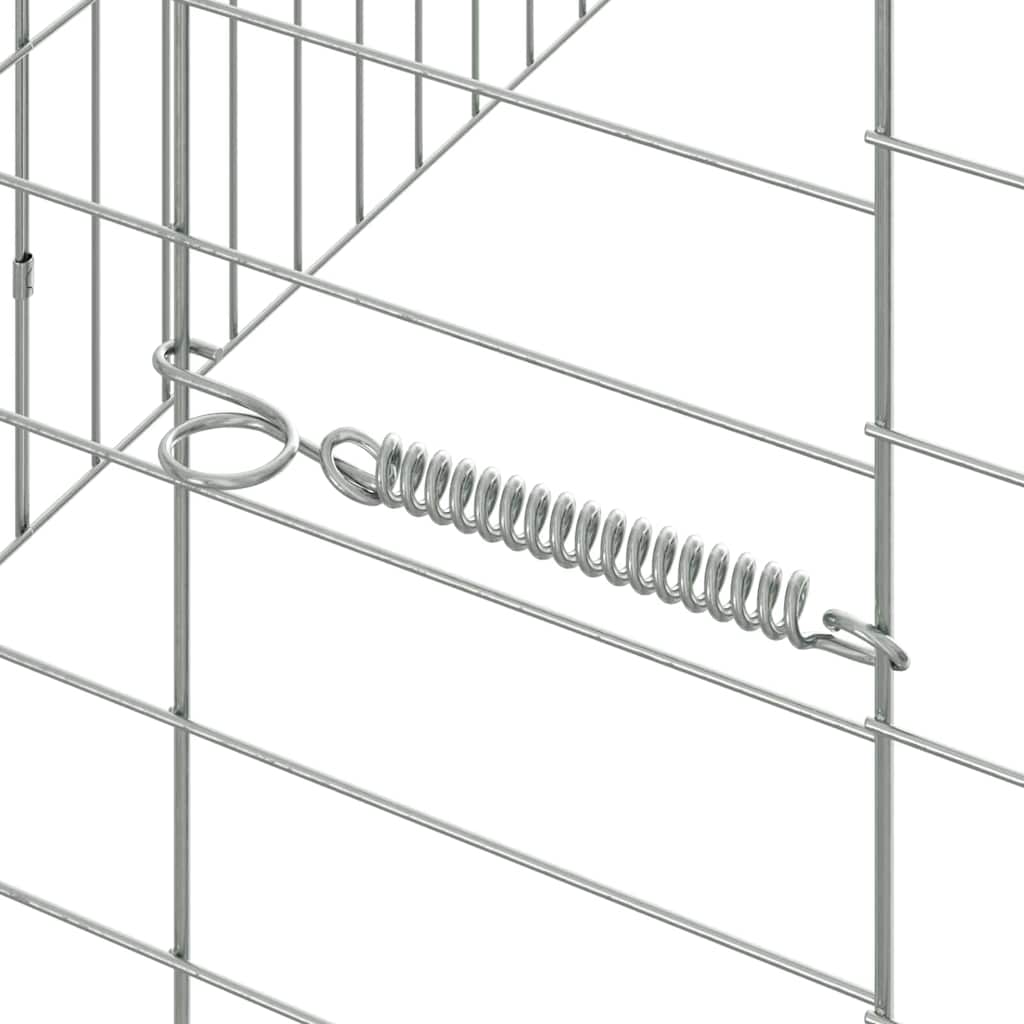 Gabbia per Conigli Argento 400 x 78 x 78 cm Acciaio zincato | homemem39