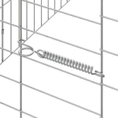 Gabbia per Conigli Argento 400 x 78 x 78 cm Acciaio zincato | homemem39