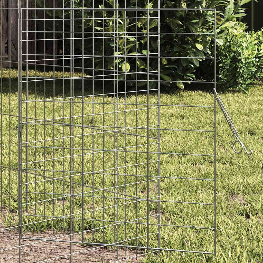 Gabbia per Conigli Argento 400 x 78 x 78 cm Acciaio zincato