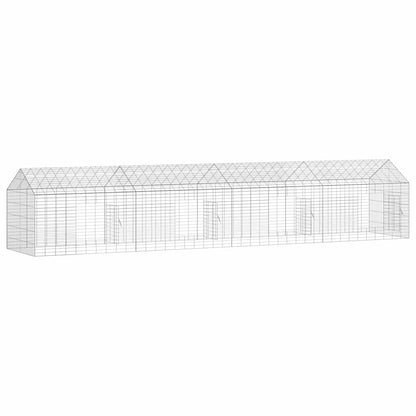 Gabbia per Conigli Argento 400 x 78 x 78 cm Acciaio zincato | homemem39