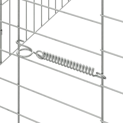 Gabbia per Conigli Argento 600 x 78 x 78 cm Acciaio zincato | homemem39