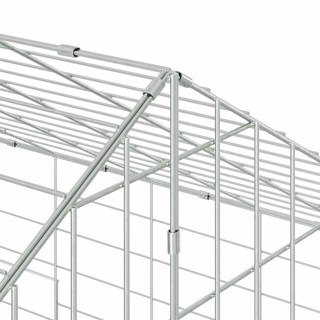 Gabbia per Conigli Argento 600 x 78 x 78 cm Acciaio zincato