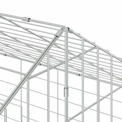 Gabbia per Conigli Argento 600 x 78 x 78 cm Acciaio zincato