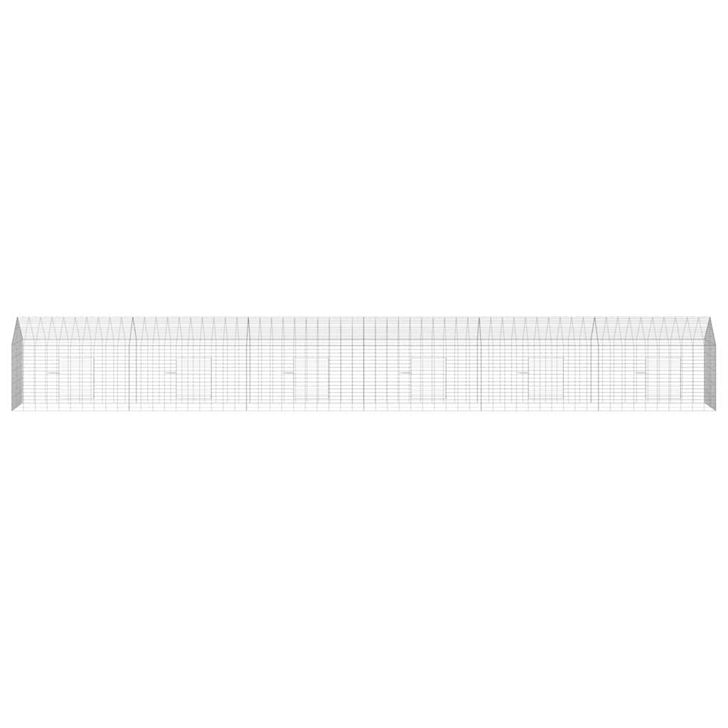Gabbia per Conigli Argento 600 x 78 x 78 cm Acciaio zincato | homemem39