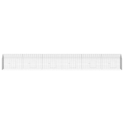 Gabbia per Conigli Argento 600 x 78 x 78 cm Acciaio zincato