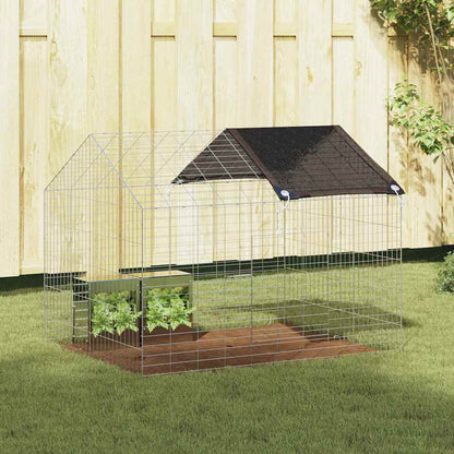 Gabbia per Conigli Argento 100 x 78 x 78 cm Acciaio zincato