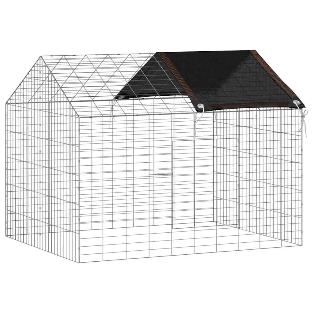 Gabbia per Conigli Argento 100 x 78 x 78 cm Acciaio zincato | homemem39