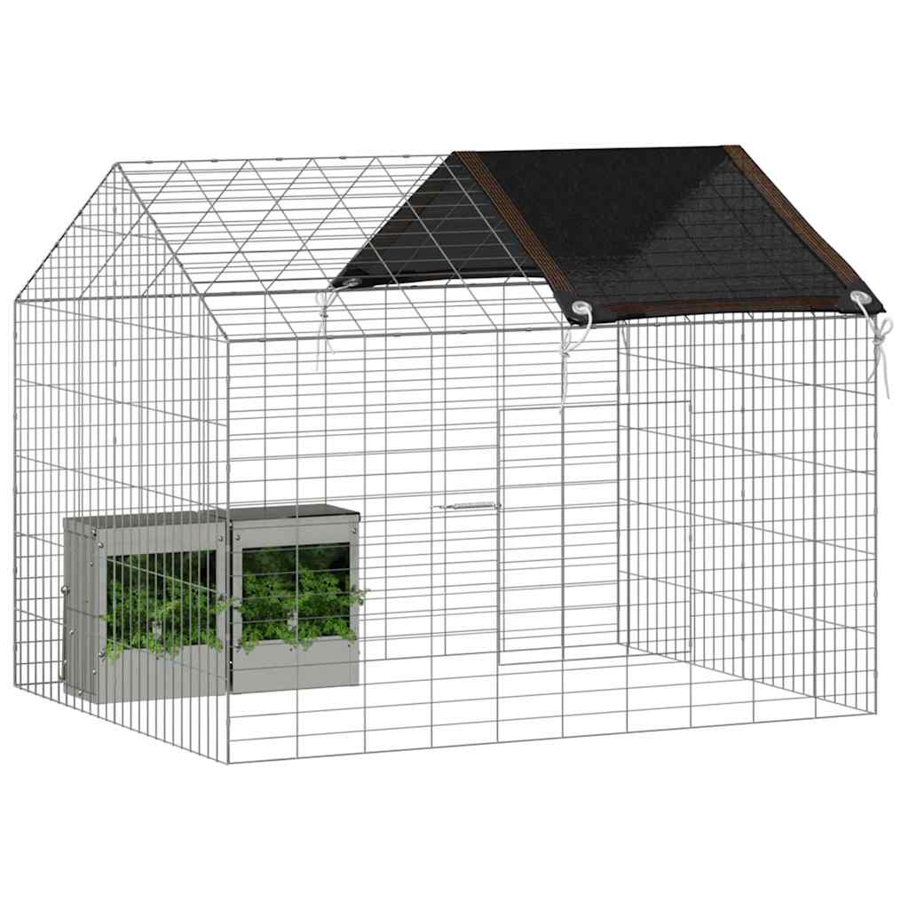 Gabbia per Conigli Argento 100 x 78 x 78 cm Acciaio zincato | homemem39