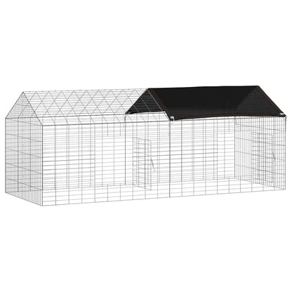 Gabbia per Conigli Argento 200 x 78 x 78 cm Acciaio zincato