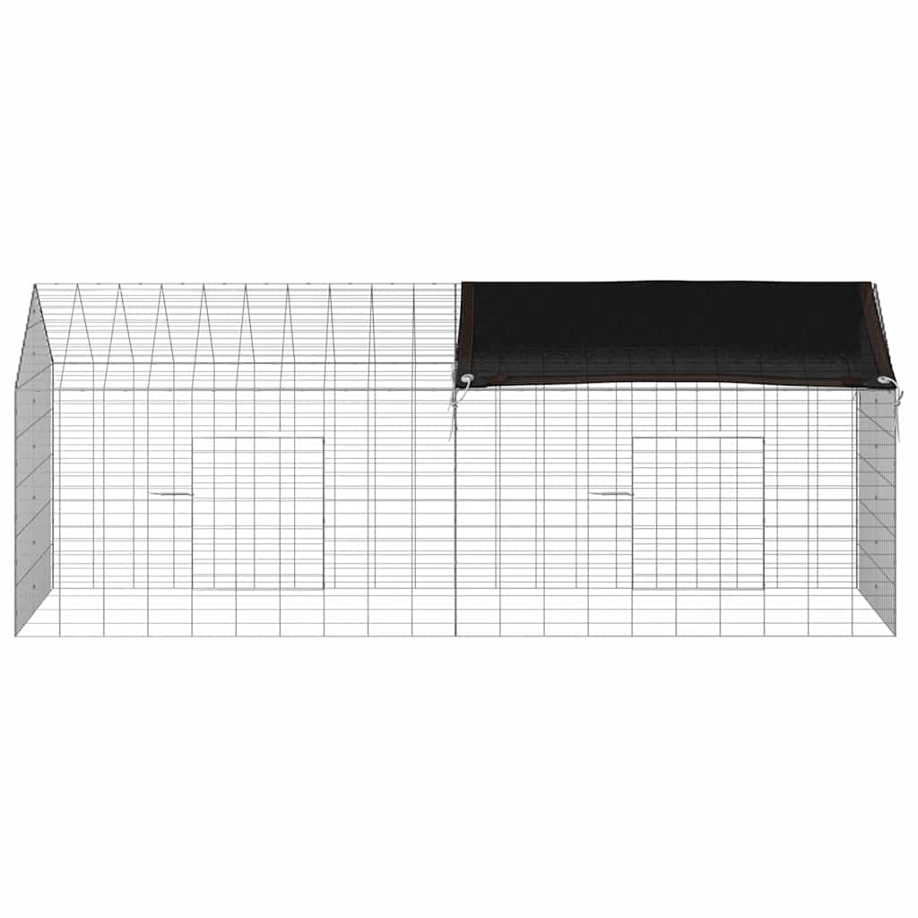 Gabbia per Conigli Argento 200 x 78 x 78 cm Acciaio zincato | homemem39