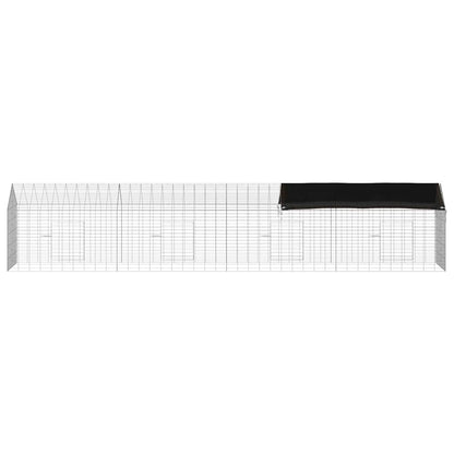 Gabbia per Conigli Argento 400 x 78 x 78 cm Acciaio zincato | homemem39