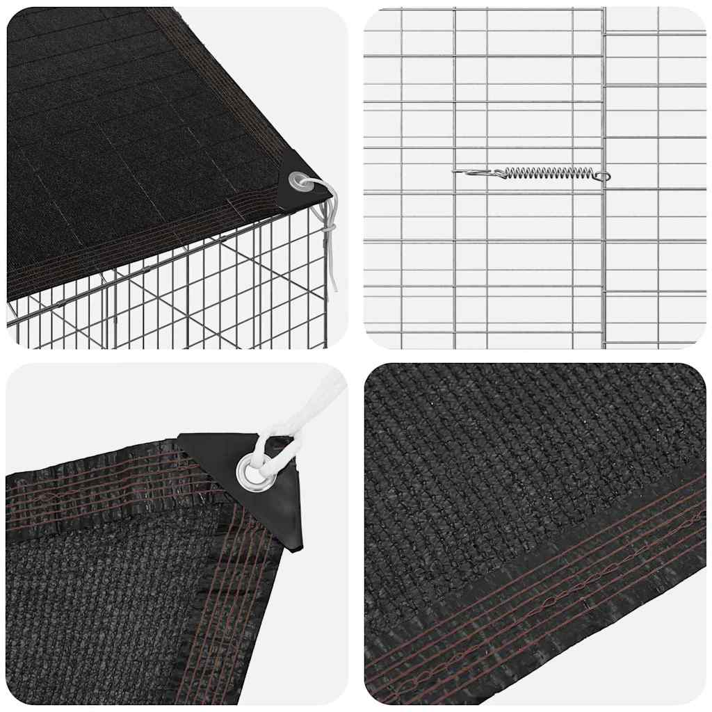Gabbia per Conigli Argento 600 x 78 x 78 cm Acciaio zincato | homemem39