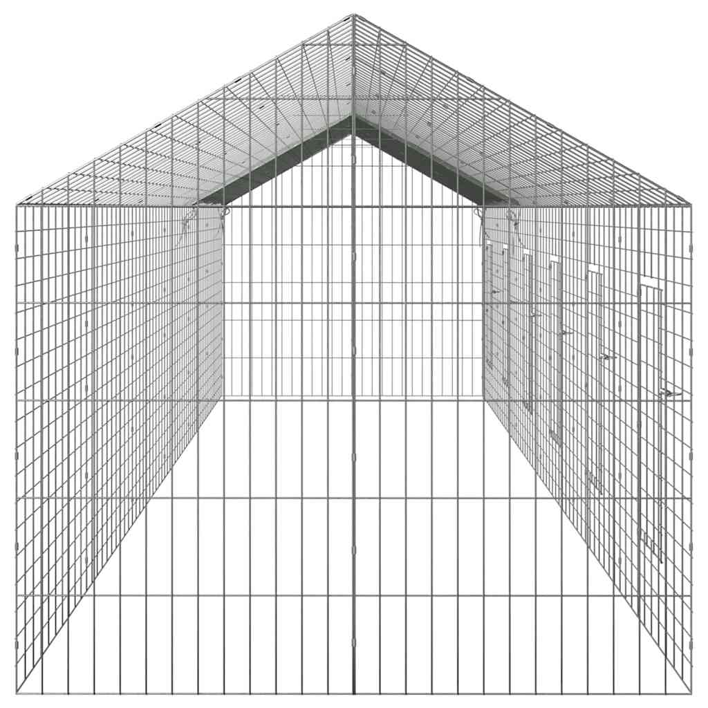 Gabbia per Conigli Argento 600 x 78 x 78 cm Acciaio zincato | homemem39