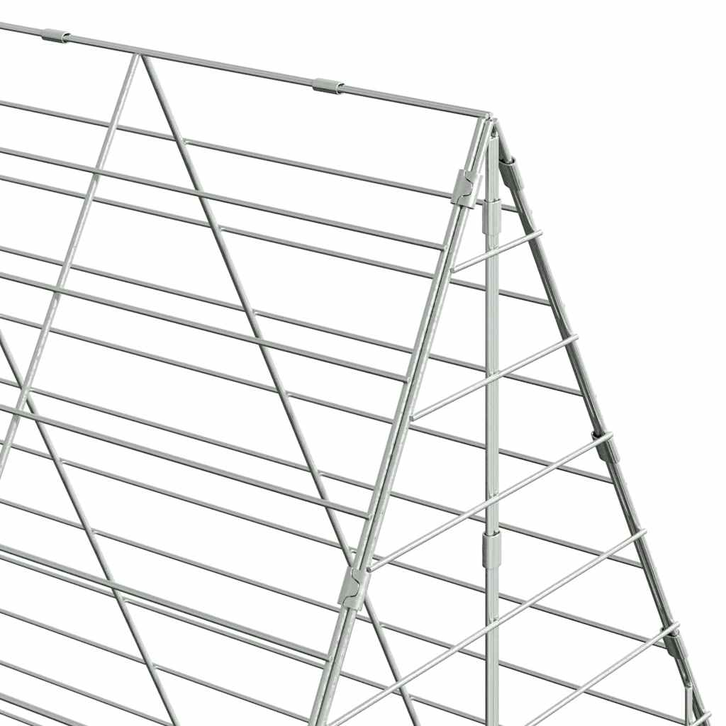 Gabbia per Conigli Argento 100 x 100 x 210 cm Acciaio zincato