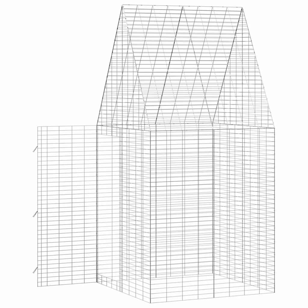 Gabbia per Conigli Argento 100 x 100 x 210 cm Acciaio zincato | homemem39