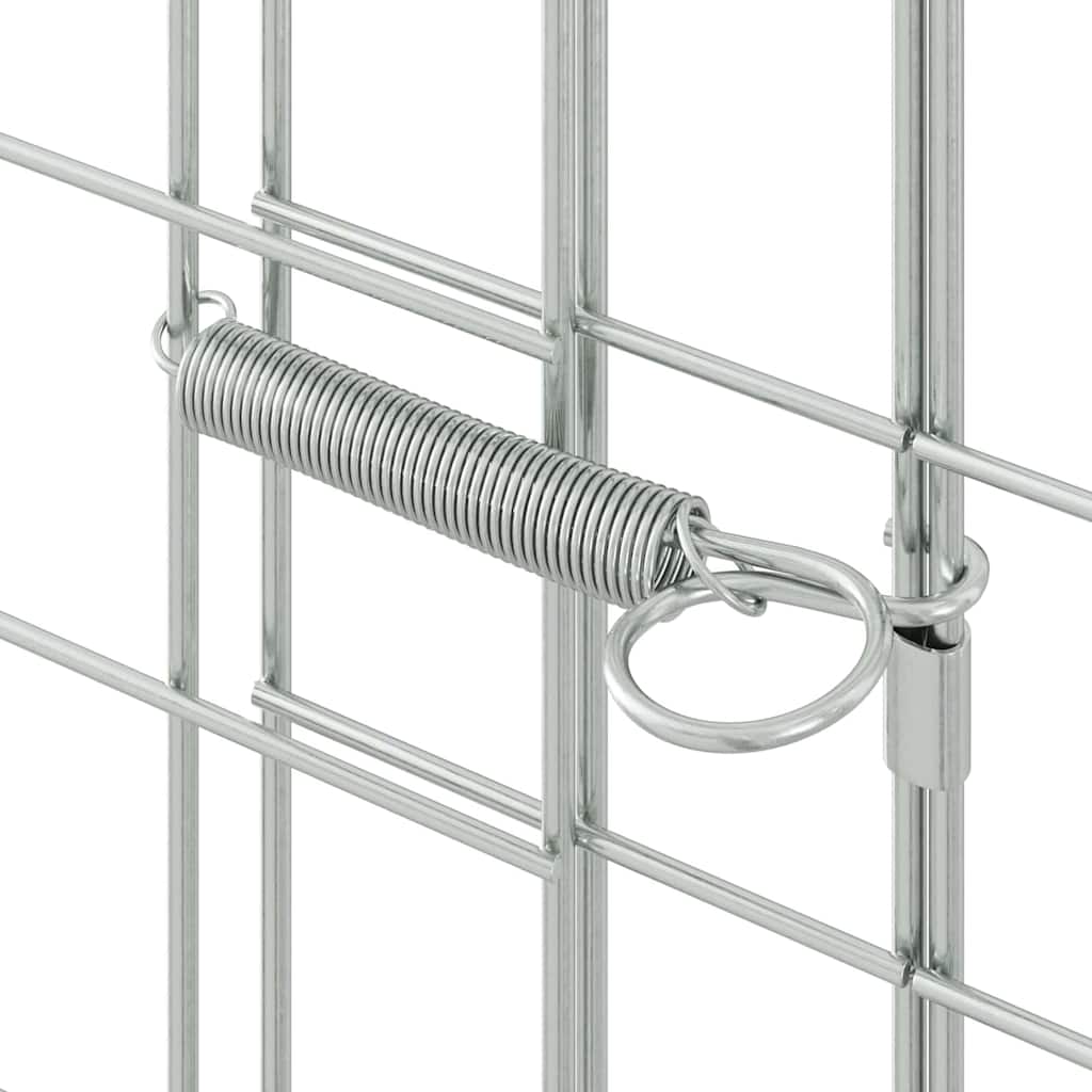 Gabbia per Conigli Argento 200 x 100 x 210 cm Acciaio zincato | homemem39
