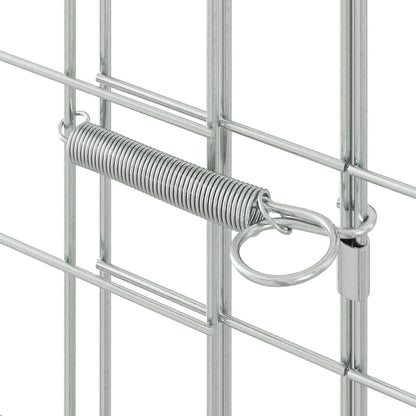 Gabbia per Conigli Argento 200 x 100 x 210 cm Acciaio zincato | homemem39