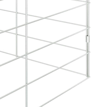 Gabbia per Conigli Argento 200 x 100 x 210 cm Acciaio zincato | homemem39