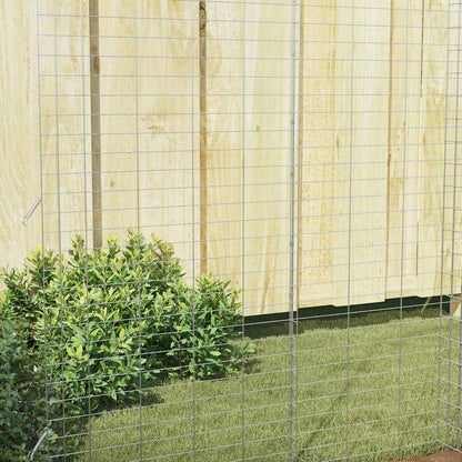 Gabbia per Conigli Argento 200 x 100 x 210 cm Acciaio zincato | homemem39
